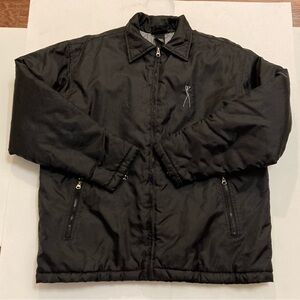 Hustler Full zip polyester med weight jacket embroidered black size large